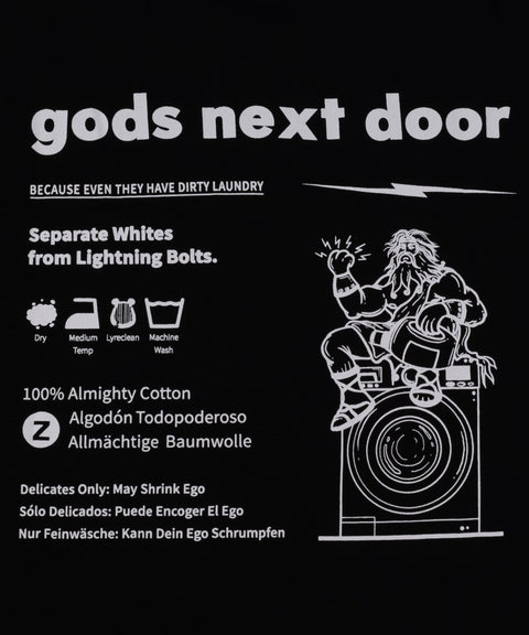 Zeus' Almighty Washing Guide (Unisex Tee)