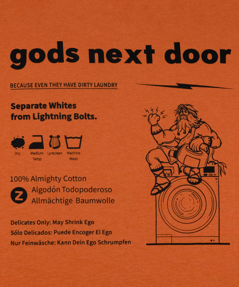 Zeus' Almighty Washing Guide (Unisex Tee)